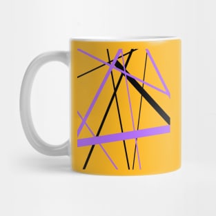 Criss Crossed Lilac and Black Stripes Mug